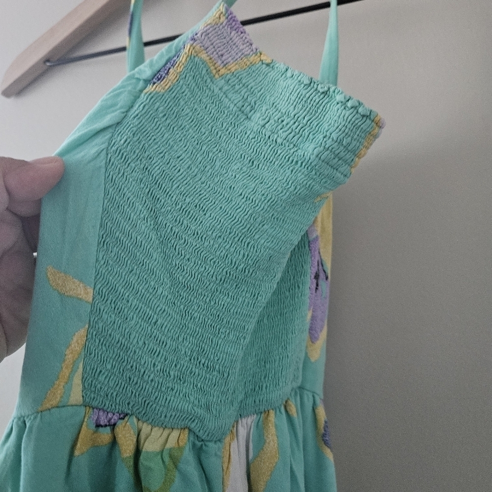 Corey Lynn Calter Aqua Floral Print Midi Dress - Picture 7 of 10